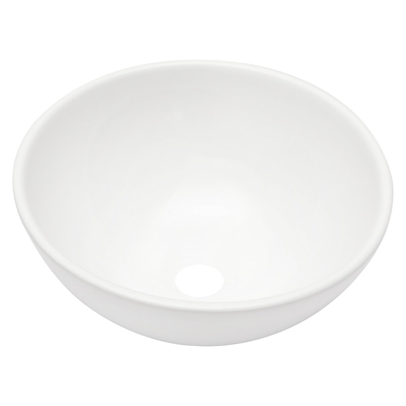 Lavabo vasque en céramique blanche moderne 13 X 13 pouces