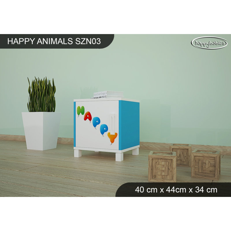 Nightstand, White/Green