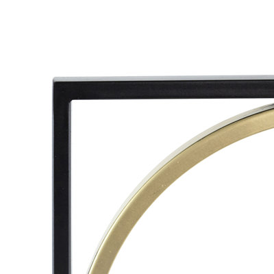 Metal Beaded Contemporary Wall Mirror, 47.2", Black For Bedroom, Living Room & Entryway