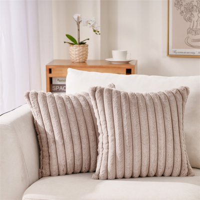 Faux Fur Reversible Throw Pillow