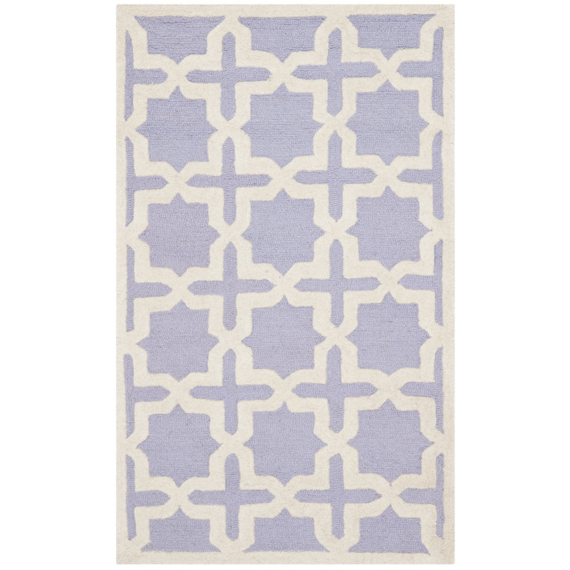 Igna Cambridge Hand Tufted Wool Geometric Rug, Rectangle 5' x 8'
