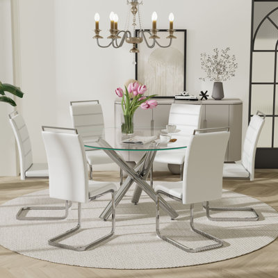 7 - Piece Round Pedestal Dining Set