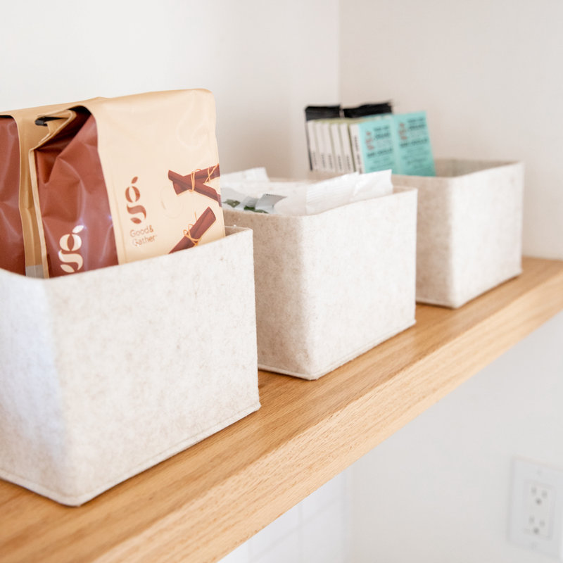 Flex Felt Storage Bin - Petite, Beige