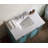 Benton Collection 36 Inch Cottage Freestanding Distressed Blue Abbeville Bathroom Vanity, Single Sink, Marble Top, Fully Assembled-1430136704