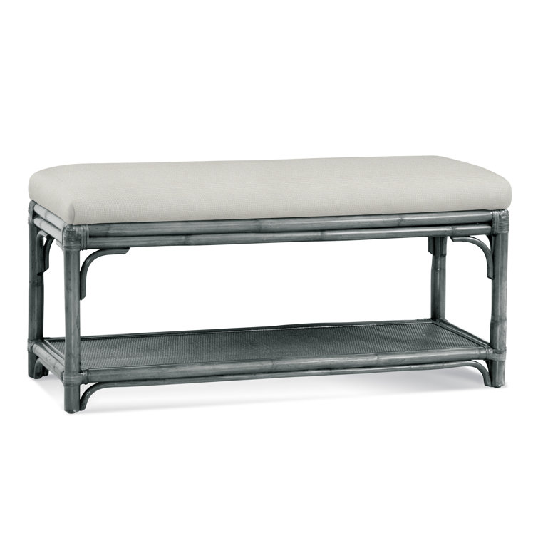 Summer Retreat Wicker Shelf Storage Bench