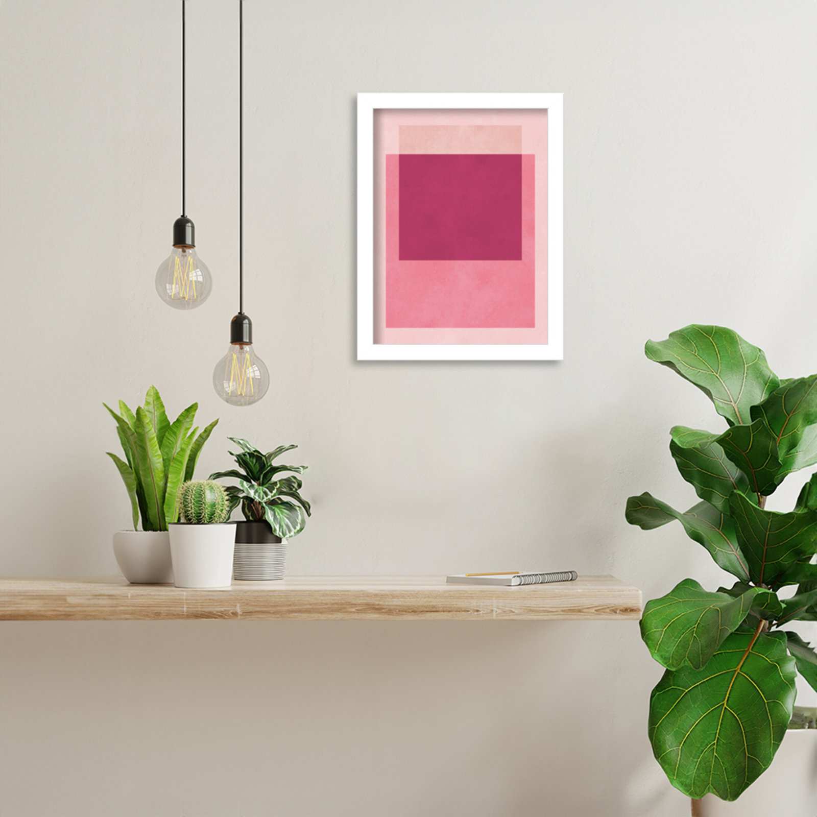 Overlapping Geometry 12 Print, 13" H x 10" W, White