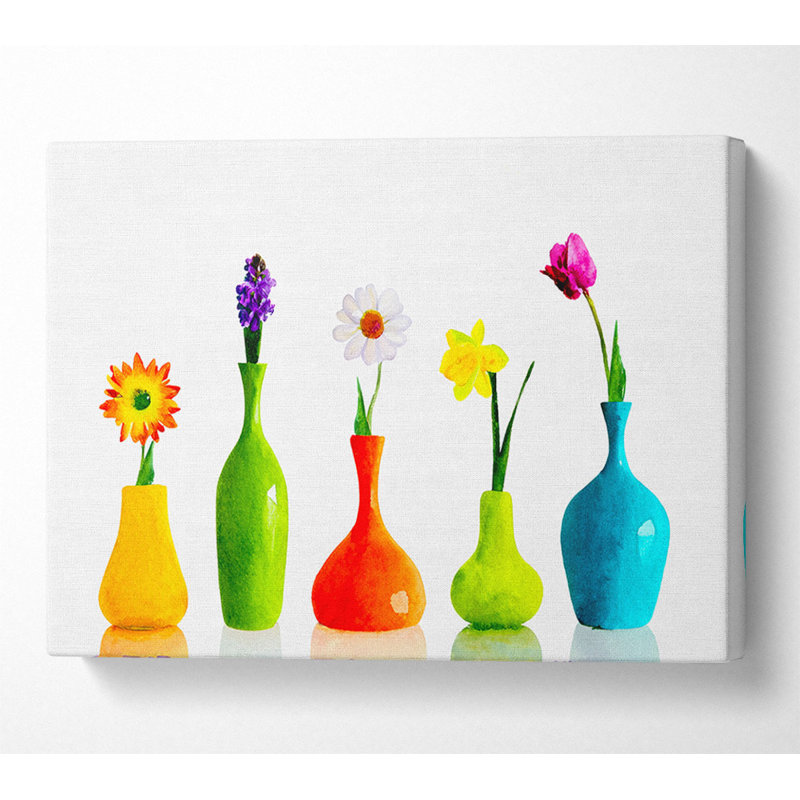 Flower Vases - Wrapped Canvas Art Prints, 35.6cm H x 50.8cm W