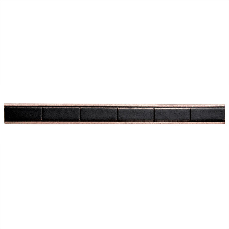 Carreau de doublure en métal 6 po x 0,5 po, Bronze huilé
