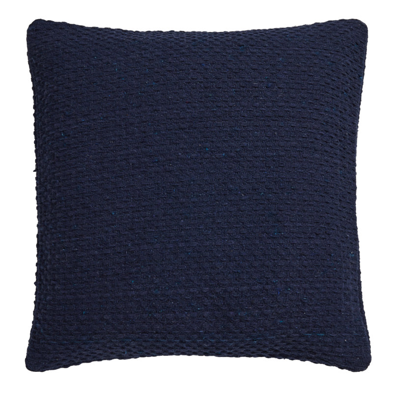 Hermbusche Square Throw, Navy, Cushion Cover Only - No Insert