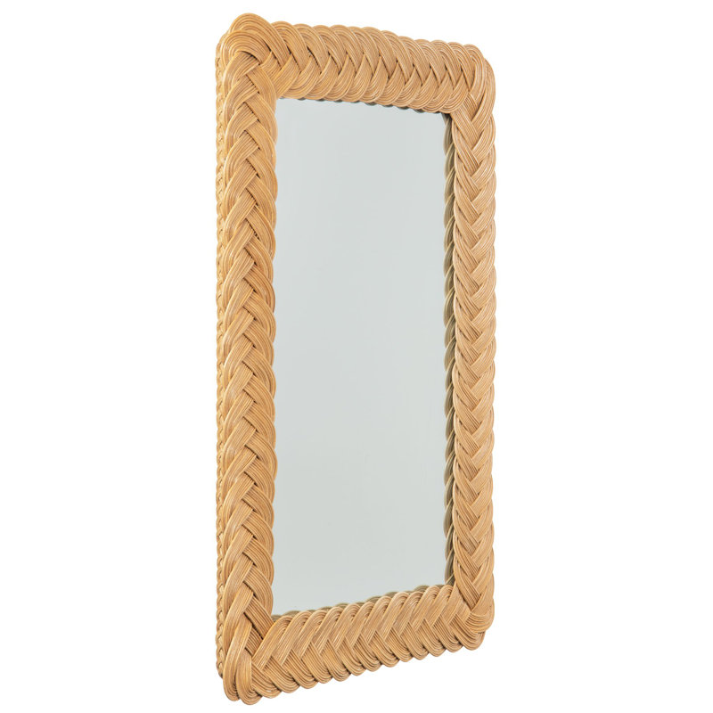 Aneli Wicker Rectangle Wall Mirror