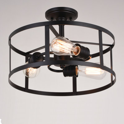 Plafonnier semi-encastré 3 lumières 15 po