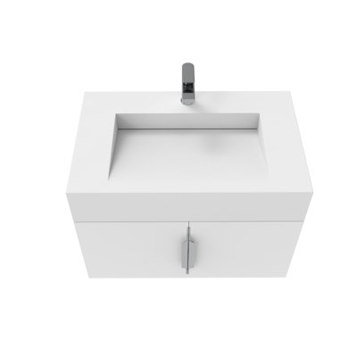 Ensemble de meuble-lavabo mural simple de 30 po Similoria