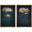 Ensemble de 2 décorations murales minimalistes bleu marine et pastel bleu marine-98126483-98126482