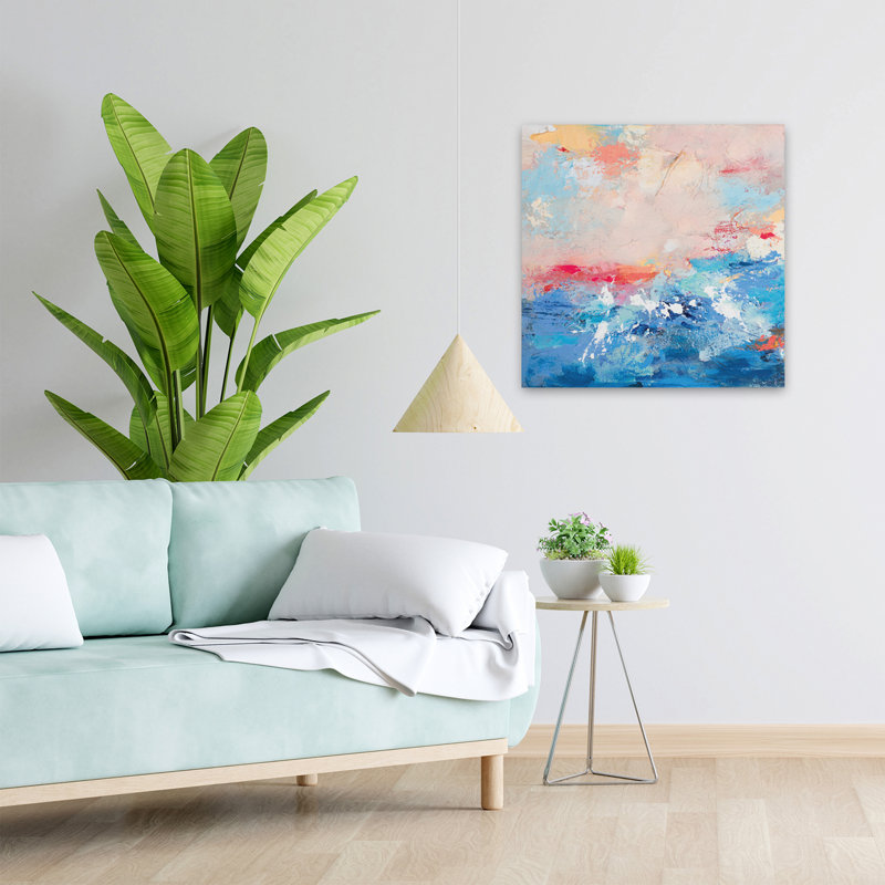 Breathe Out, art abstrait contemporain, H 24 po x l 24 po