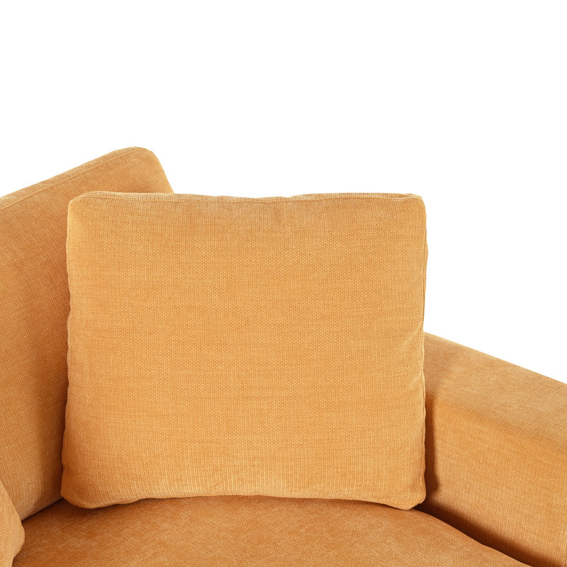 Chaise longue de 53,5 po x 70,9 po - Structure, pieds en bois massif, tissu doux, design classique, chaise 53,5 po * 70,9 po