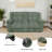 Manual Reclining Loveseat With Middle Console - Corduroy Upholstery, Dual Cup Holders, Split-Back Design-361138526