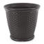 Jardinière décorative en résine tressée 22 pouces Suncast Sonora, Java (paquet de 2)-88205316-133735819