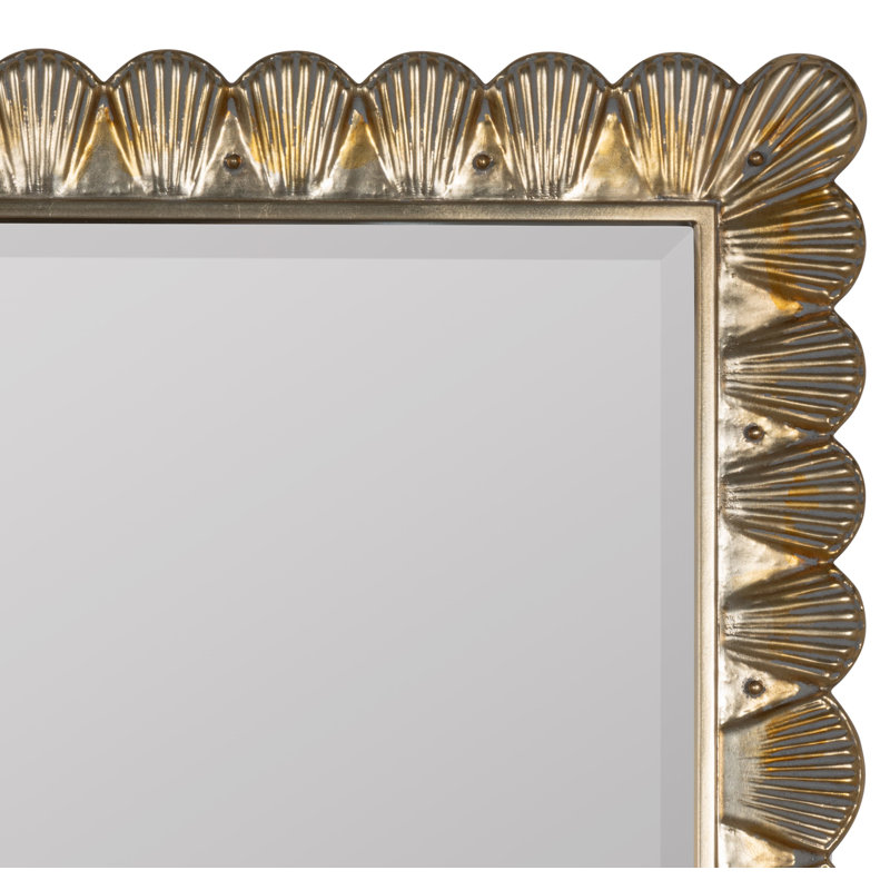 Scalloped Beveled Wall Mirror