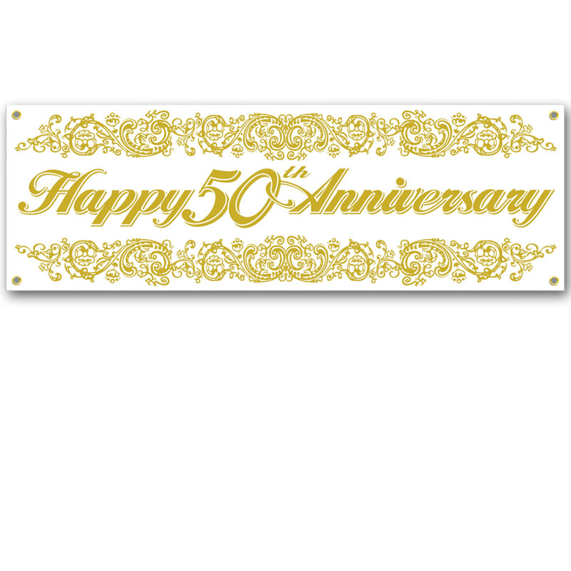 "50th" Anniversary Sign Banner