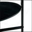 Ensemble de 2 pièces (noir) table de bout en verre trempé, table basse ronde pour bureau de chambre à coucher