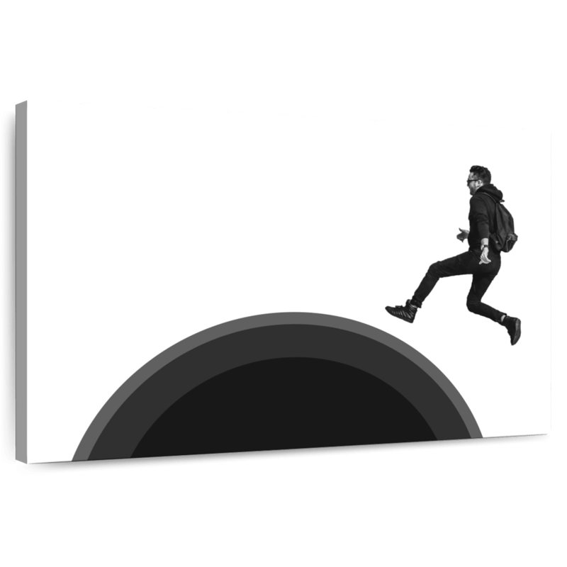 Leisha Running Late, 34" H x 51" W