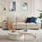 Avanthika 101" Modular Sectional Sofa Chenille Couch with Storage Space  & USB Ports For Living Room-574345536