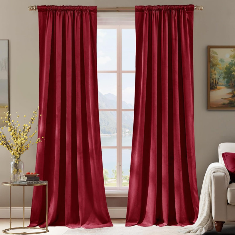 Velvet Room Darkening Curtain Panel Pair