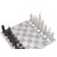 Chess Set Acrylic Chicago With Marble Hatch Board