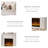 Beige Solid Wood Electric Fireplace-296103393