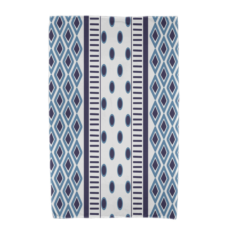 Serviette de plage en microfibre Malcho, Bleu marine