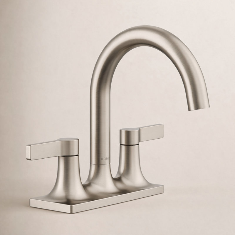 Venza Centerset Bathroom Sink Faucet 1.0 GPM, Vibrant Brushed Nickel