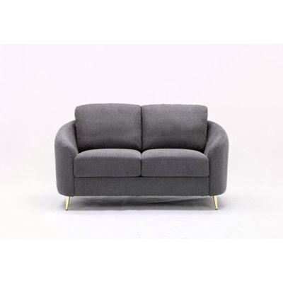 Causeuse en lin gris yuina
