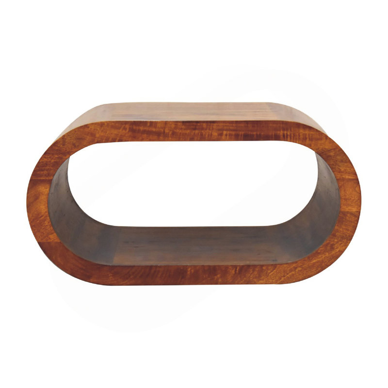 Table basse Amaya, ovale, châtaignier