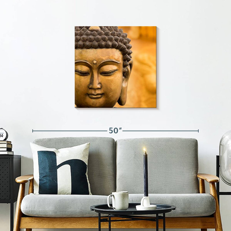 Visage de Bouddha serein Javetta, H 24 po x l 24 po
