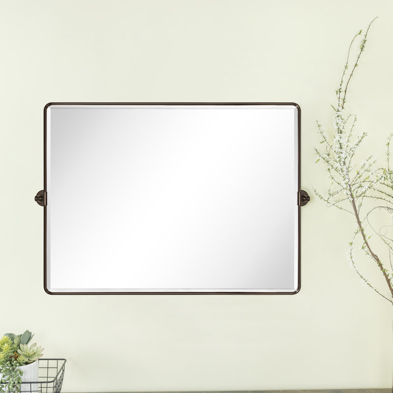 Beveled Pivoting Mirror, 30" x 40", Oil Rubbed Bronze