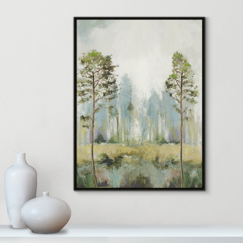 Tall Green Trees II by Allison Pearce, 41.5" H x 31.5" W, Espresso