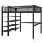 Lit mezzanine en métal avec tablettes à 4 niveaux et rangement-928713975-928713977