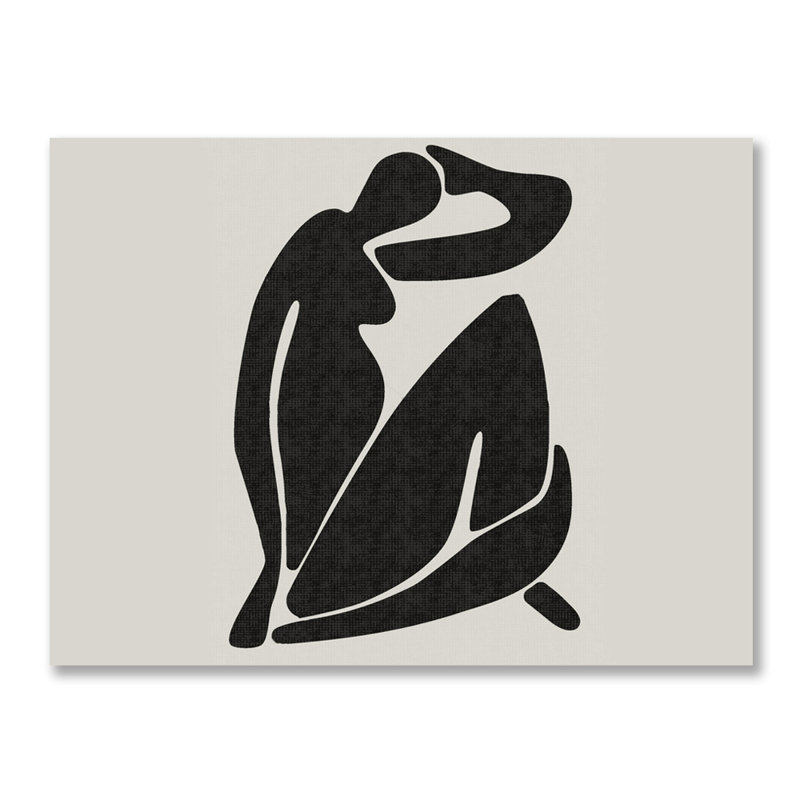 «Marisse Inspired Mid Century Woman», impression encadrée, H 24 po x l 36 po x P 1,5 po