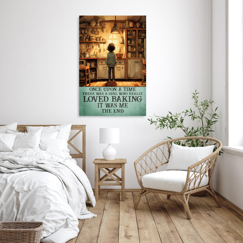 «A Girl Lived Bake», reproduction d'art graphique sur toile tendue, H 36 po x l 24 po x P 1,25 po