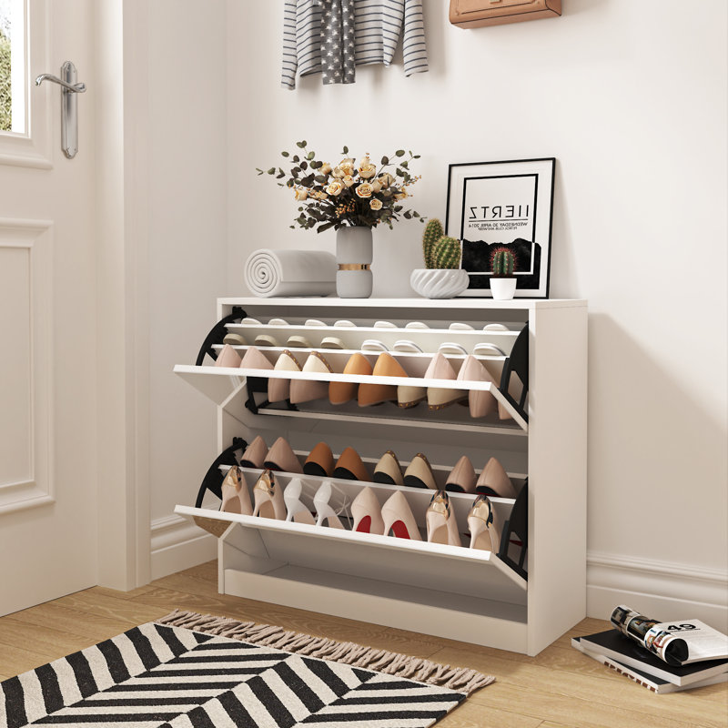 Armoire de rangement à chaussures à 2 niveaux avec vestibules pour vestibule