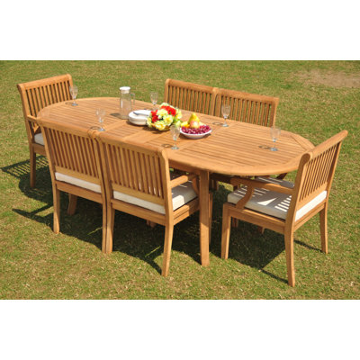 Ensemble repas 9 pièces teck Aydan