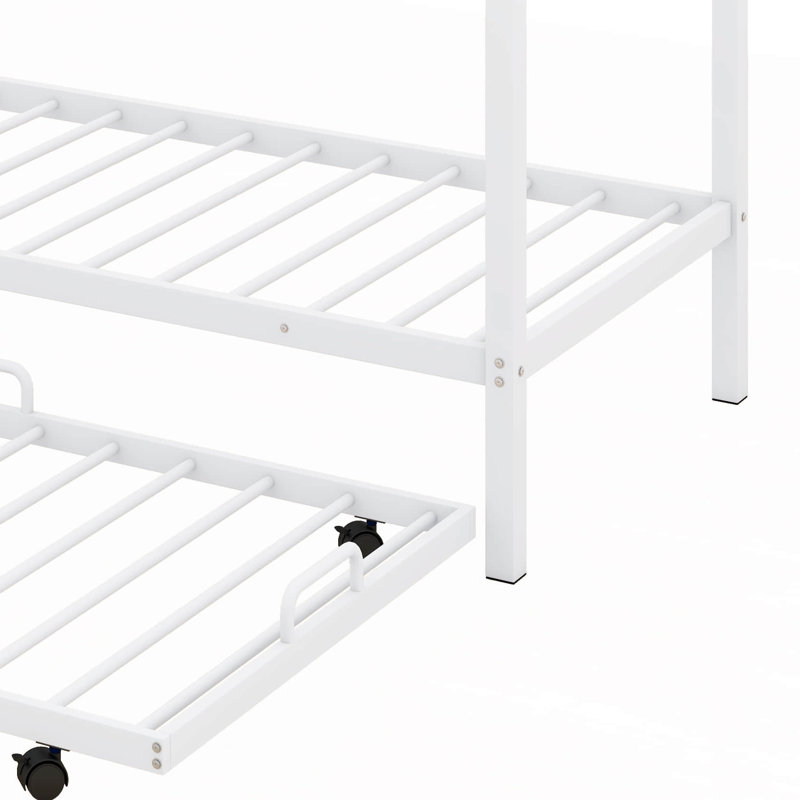 Lit plateforme en métal Bousov, Blanc