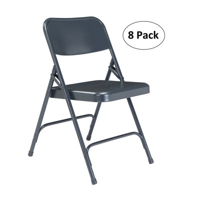Ensemble de 8 chaises pliantes à double charnière en acier de qualité supérieure NPS® 200