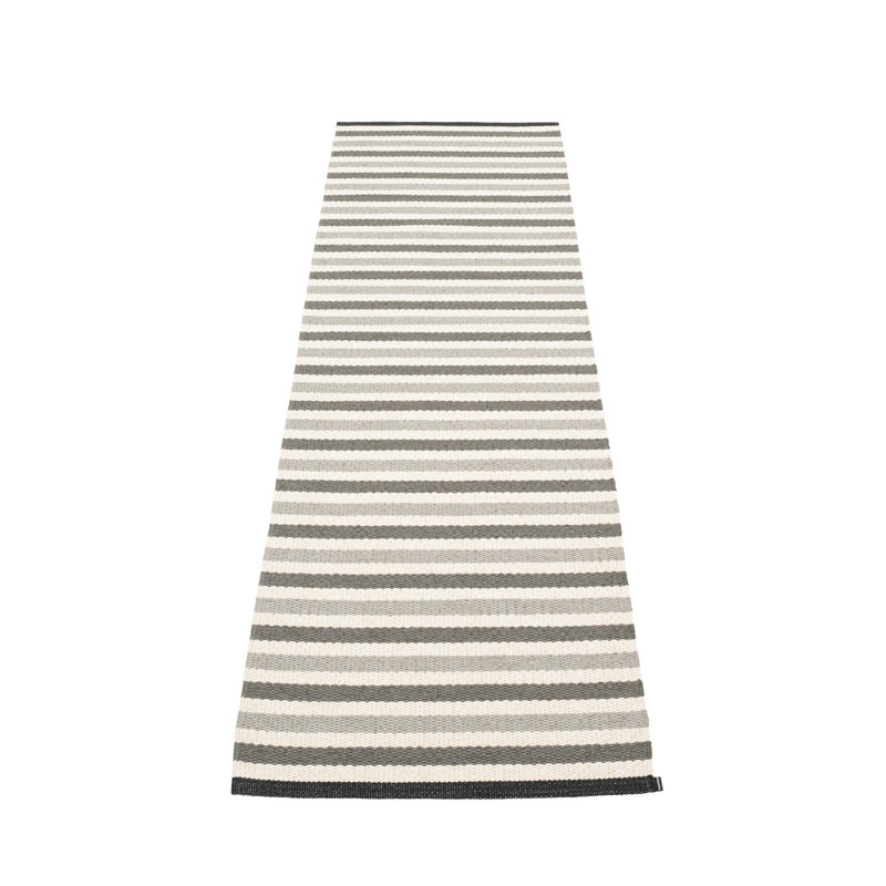 Tapis TEO gris chaud / gris anthracite / vanille 2,25 x 8 pi, Tapis de couloir 2 pi 4 po x 7 pi 10 po