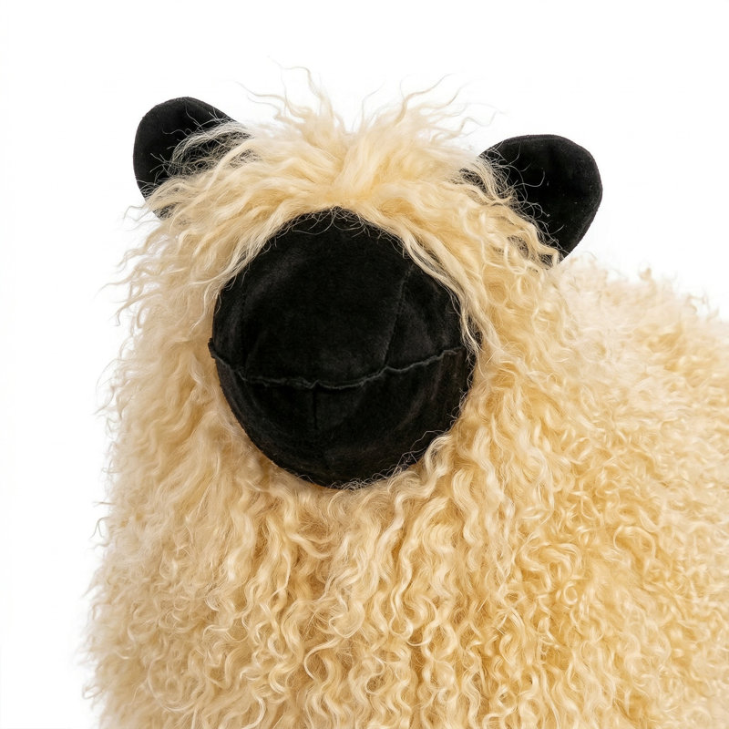 Handmade Tibetan Lamb Sheep Figurine by Outpost Original, Large, Butter