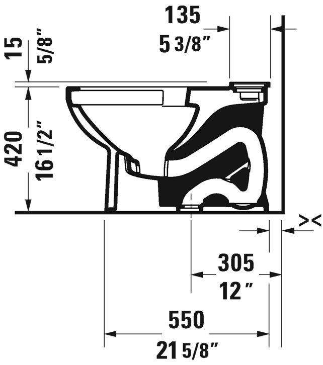 Cuvette de toilette blanche Duravit No.1 PRO pour deux pièces