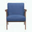 Fauteuil d'appoint Mid-Century moderne en bois, tissu texturé et bois d'hévéa massif-951233136-951233934