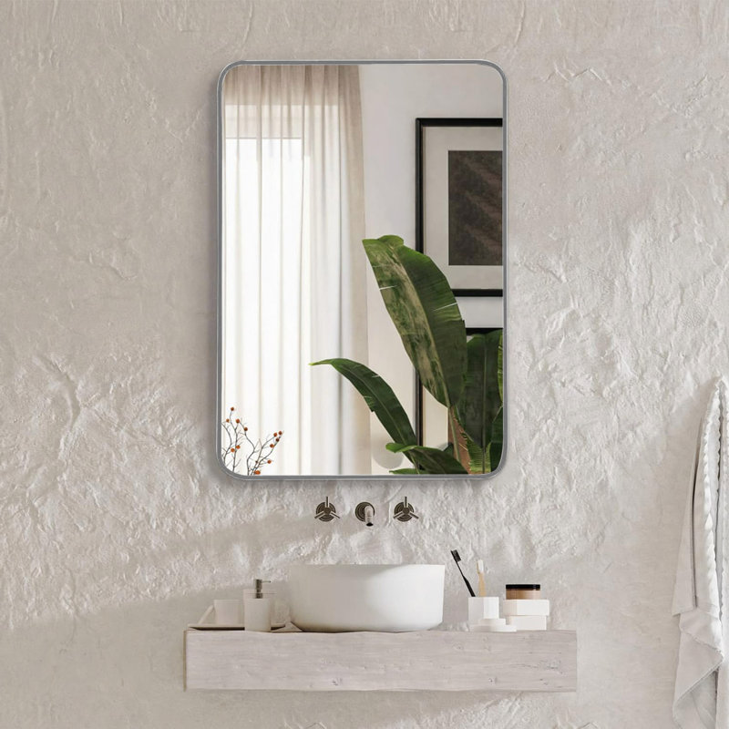 Miroir de salle de bain 22 ", Argent argent, 30 po x 22 po