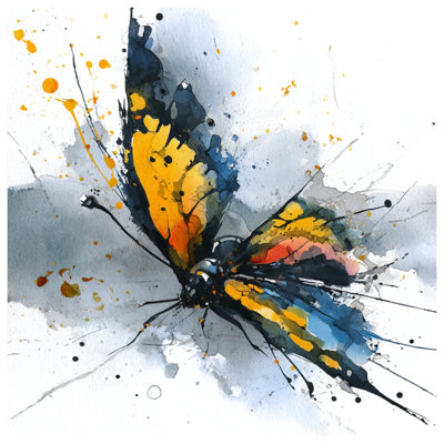 Watercolor Butterfly Art Blankets