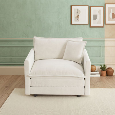 Upholstered Chenille Armchair